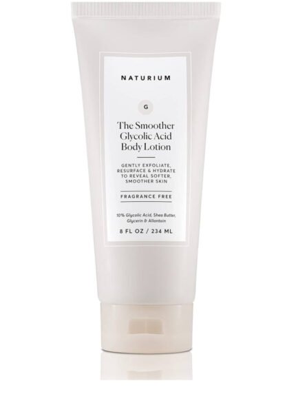 Naturium The Smoother Glycolic Acid Body Lotion, Resurfacing & Exfoliating, with 10% Glycolic Acid, 8 oz / 234ml