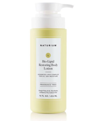 Naturium Bio-Lipid Restoring Moisturizing Body Lotion with Shea Butter, Fragrance Free, 14 oz / 414ml