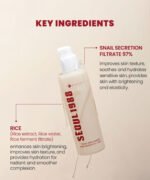 K-Secret- Seoul 1998 Essence : Snail Mucin 93% + Rice 100ml - Image 5