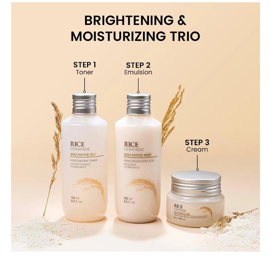 E2351FC5-A855-4813-8A77-FDED7A1E948C-1.jpg The Face Shop Rice & Ceramide Brightening & Moisturising Trio - Image 1