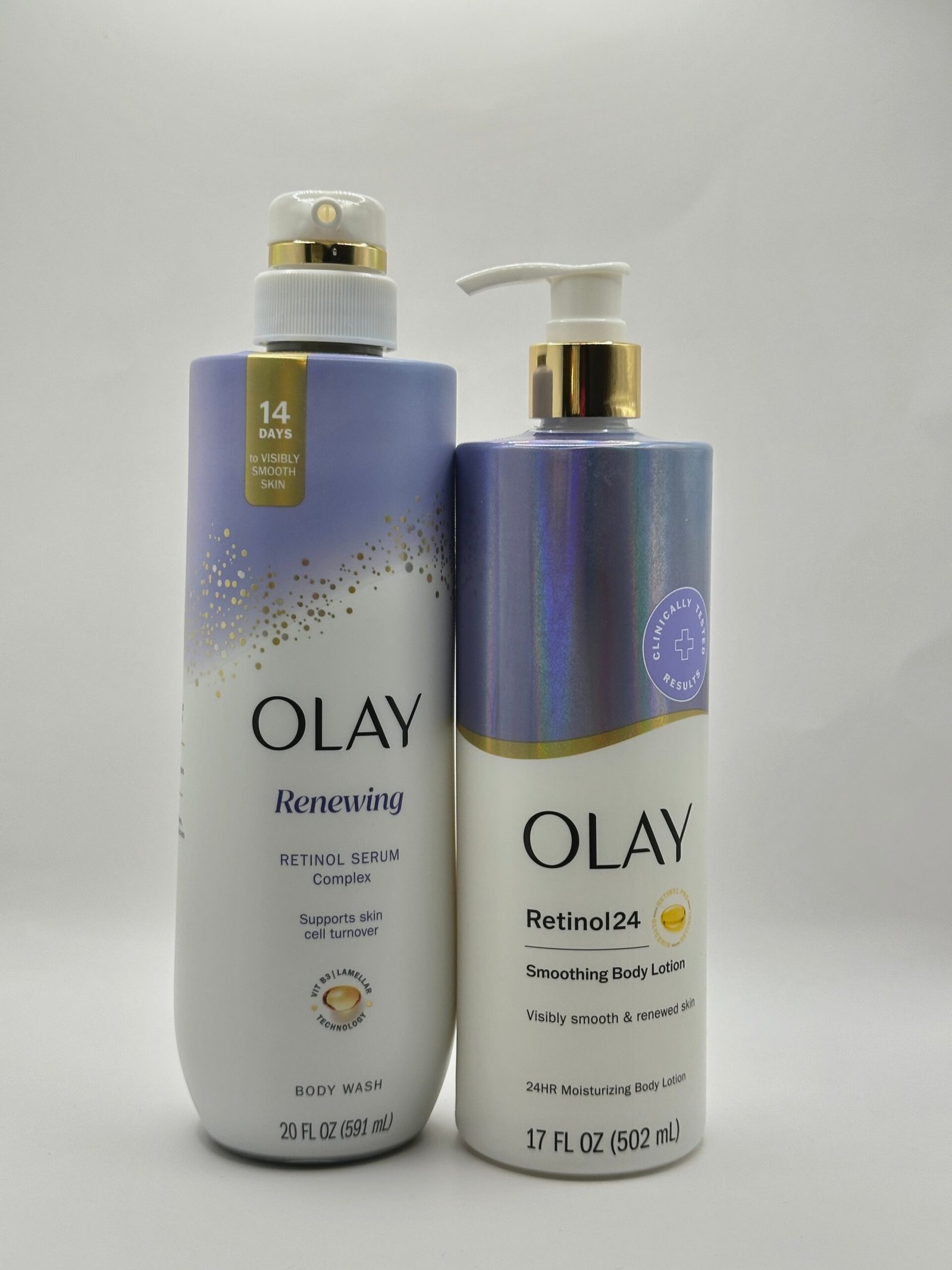 EFF923F5-C217-41F0-91A0-84F4C2C51B01-scaled-1.jpg OLAY Retinol Body Lotion & Wash - 502ml & 591ml. - Image 1