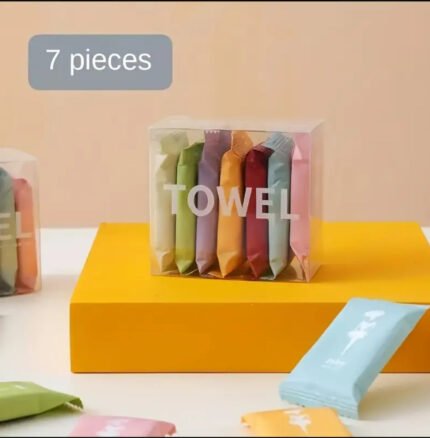 7/14pcs Portable Compressed Disposable Towels, Thickened Compressed Disposable Facial Tissues, Perfect For Travel And Home Use