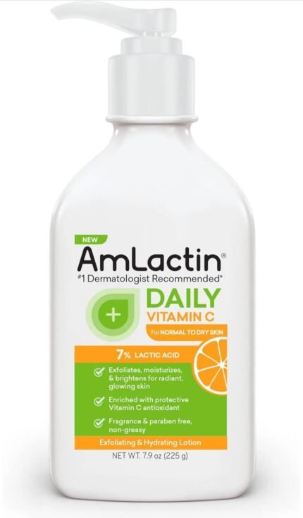 AmLactin Daily Vitamin C  Body Lotion with 7% Lactic Acid.