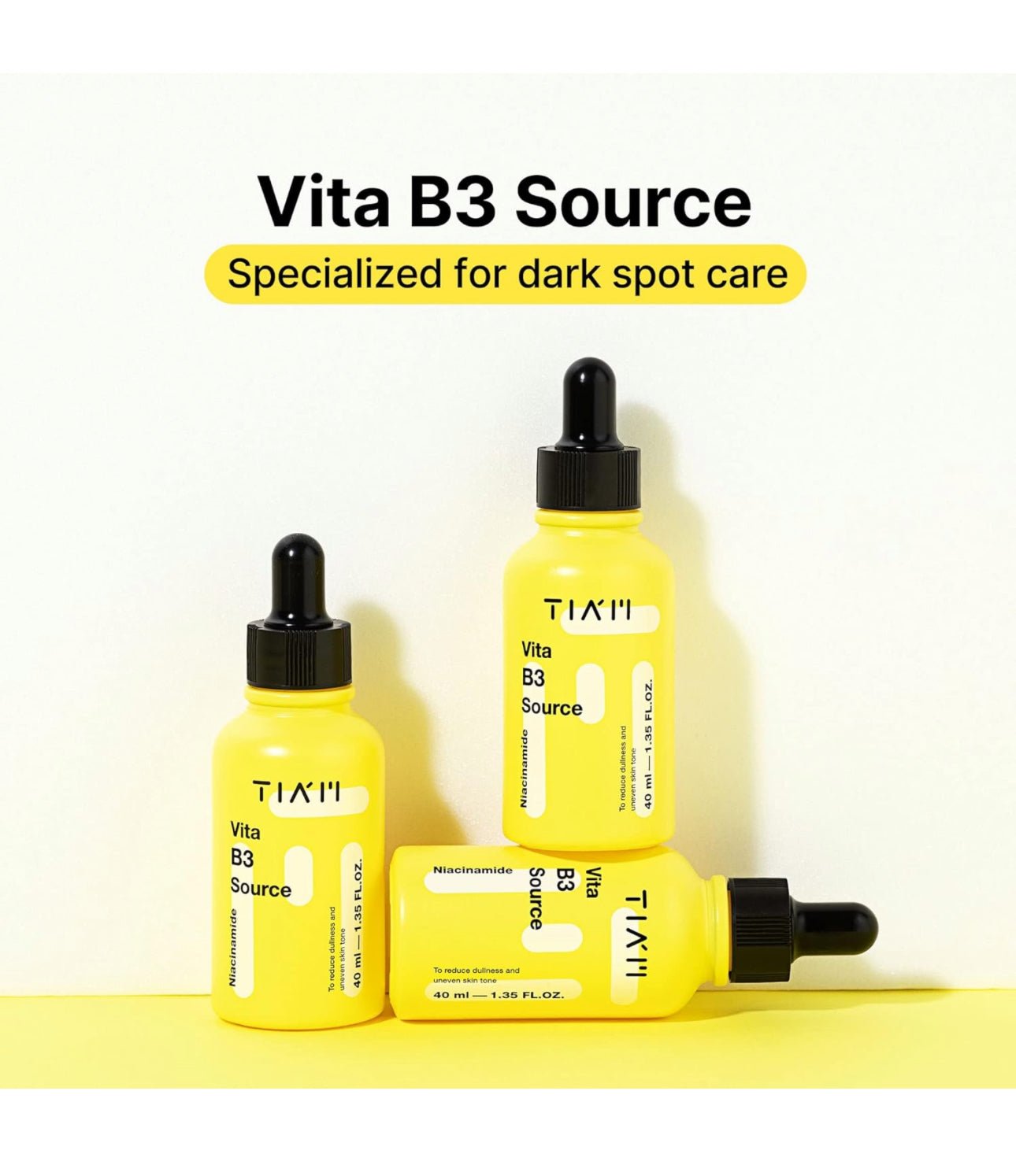 IMG_1069.jpg TIAM Vita B3 Source, 10% Niacinamide Serum, 2% Arbutin, Hyperpigmentation, Dark Spot Remedy, 1.35 Fl Oz - Image 1