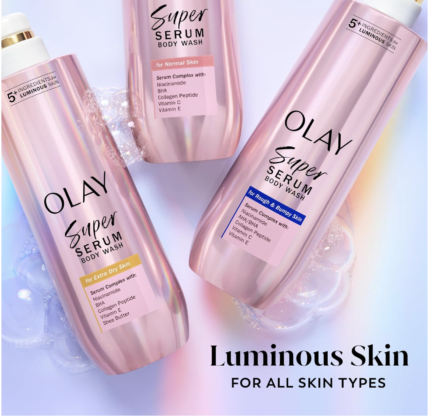 Olay Super Serum Body Lotion | Wash for Normal | Rough & Bumpy Skin – 18.5 oz